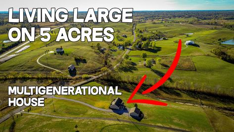 Jump on the VIP list to know of properties like this – BEFORE they hit the general public – http://BluegrassTeam.com/homefinder – text or call 859-494-5521 – VIDEO – Multigenerational house on 5 acres, big workshop – Living large on 5 acres #MultigenerationalHouseForSale #LivingLargeOn5Acres #HomesAndLandForSale. Multigenerational house for sale in Kentucky. 5 Acres Of Land, Multigenerational House, Farm Land, Acres Of Land, Land For Sale, House For Sale, Perfect Place, Kentucky, For Sale