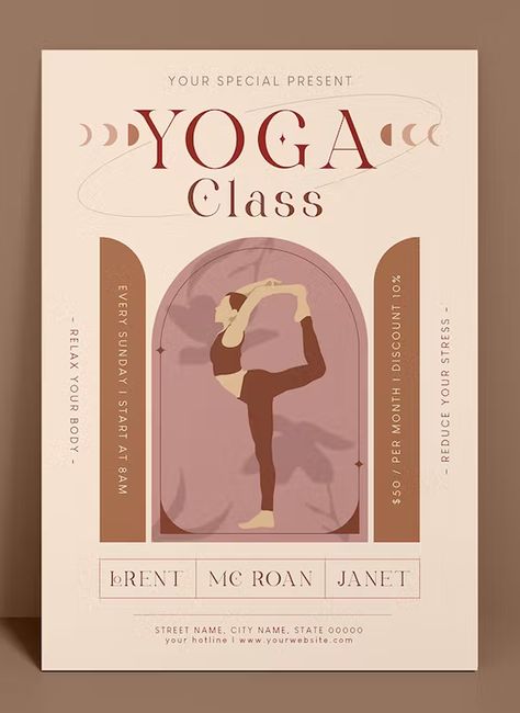 Poster For Yoga Classes, Yoga Flyer Design Templates, Yoga Class Template, Yoga Flyers Ideas, Yoga Poster Design Ideas, Yoga Class Poster Design, Pilates Poster Design, Yoga Event Poster, Yoga Poster Design Graphics