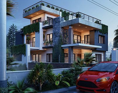 Lumion Render, Sketchup Rendering, Small House Design Architecture, Residence Design, Modern Residence, Maputo, Small House Design, Small House, Architecture Design