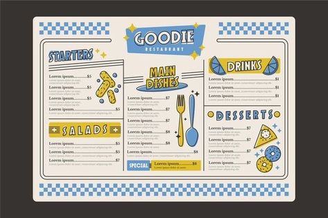 Cool Menu Design, Menu Design Ideas Templates, Food Menu Ideas, Diner Branding, Digital Restaurant, Menu Design Layout, Drink Menu Design, Recipe Design, Menu Design Inspiration