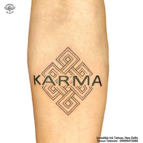 Karma Sign Tattoo, Karma Tattoo For Men, Karma Tattoo Ideas Women, Karma Tattoo Symbol, Karma Tattoo Ideas, Karma Tattoo Design, Karma Symbol, Hindi Tattoo, Tattoos 2022