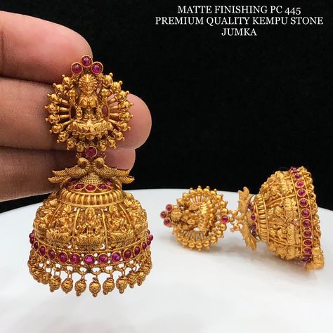 Jumkalu Gold, Gold Earrings Butalu, Bridal Jhumkas Gold, Jumka Earrings Gold Indian Jewelry, Jumkas Antiques Gold, Jimmiki Earrings, Jumka Design Gold Bridal, Kasulaperu Earrings, Jumka Gold Designs