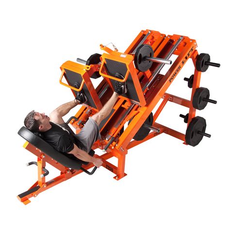 Uni-lateral & Bi-lateral Leg Press | Power Lift Home Made Gym, Fitness Machines, Best Gym Equipment, Gym Equipment Workout, Commercial Fitness Equipment, Commercial Gym Equipment, Squat Machine, Gym Setup, Diy Gym