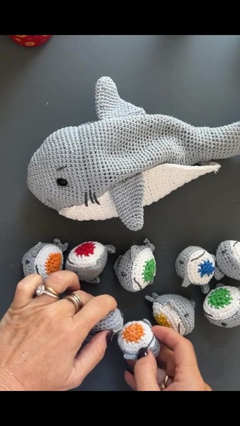 Shark Memory Game, Turtle Matching Game Crochet, Crochet Matching Game, Crochet Memory Game Pattern, Crochet Turtle Memory Game, Crochet Memory Game Free Pattern, Crochet Games For Kids, Crochet Memory Game, Crochet Shark Pattern