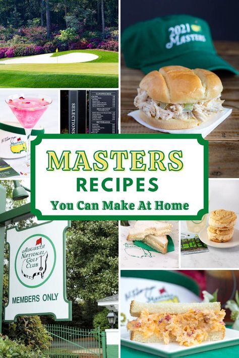 Green Jacket Salad Recipe, Masters Recipes, Tournament Food, Concession Stand Food, Golf Party Foods, Pimento Cheese Sandwiches, Chicken Salad Sandwich Recipe, Concession Stands, Pimento Cheese Recipes