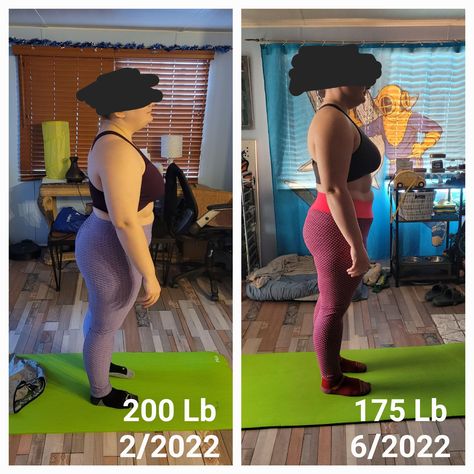 Here we have a progress pic showing a weight loss from 200 pounds to 175 pounds. That's an impressive loss of 25 pounds. 175 Pounds Women, 175 Pounds, Smaller Portions, Lose 25 Pounds, Oblique Workout, 200 Pounds, Long Walks, Progress Pictures, Looks Great