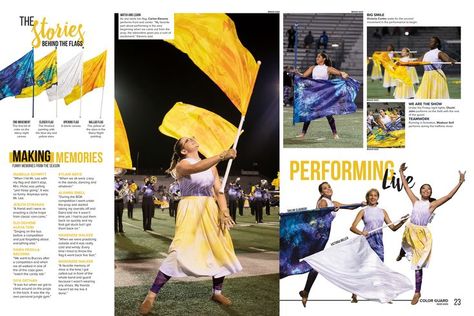 2020 / Fulshear, TX / Clubs, organizations, colorguard, halftime, performances Yearbook Mods, Yearbook Spreads, Yearbook Layouts, Yearbook Pages, Yearbook Covers, Color Guard, Yearbook, Teamwork, First World