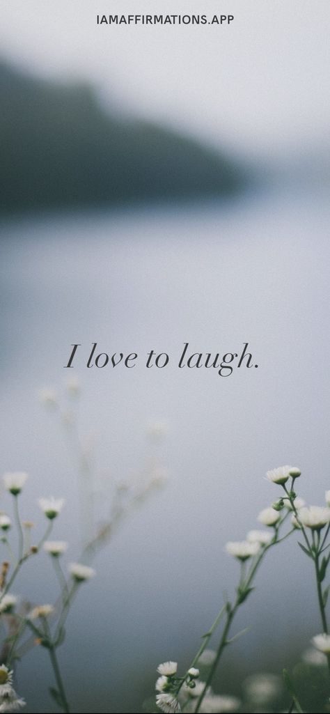 I love to laugh. From the I am app: https://iamaffirmations.app Choose Love Over Fear, Love Over Fear, I Deserve Better, Winter Yoga, Fear Quotes, Visual Board, Self Concept, I Am Strong, Choose Love