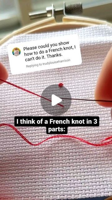 French Knot Cross Stitch, How To French Knot, How To Make A French Knot In Embroidery, How To Do A French Knot, How To Do A French Knot Embroidery, French Knot Embroidery Designs, French Knot Tutorial, Embroidery French Knot, French Knots Embroidery