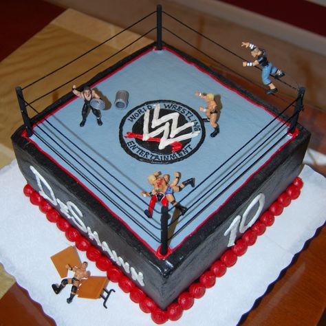 Wwe Cake Ideas, Hombre Cake, John Cena Birthday, Wrestling Birthday Cakes, Wwe Birthday Cakes, Wwe Cake, Wrestling Cake, Wrestling Birthday Parties, Wrestling Birthday