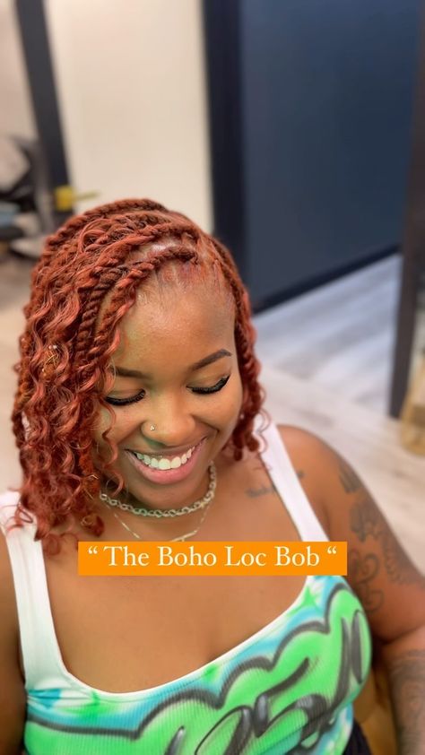 Egypt Wells | “ The Boho Loc Bob “ . . . . #queenoflocss locstyles #locstylesforwomen #starterlocs #locjourney #locnation #womenwithlocs #retwistlocs... | Instagram Loc Bob, Short Locs, Boho Locs, Loc Extensions, Short Locs Hairstyles, Starter Locs, Bob Styles, Locs Hairstyles, Loc Styles