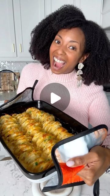 Jocelyn Delk Adams on Instagram: "RECIPE LINK IN MY BIO.  Level up your side dish game, fam! My Cheesy Scalloped Potatoes are NEXT LEVEL cheesy, with a gooey factor that’ll have your spoon lookin’ lonely at the end.

RECIPE LINK IN MY BIO: https://grandbaby-cakes.com/scalloped-potatoes/  OR Google “Grandbaby Scalloped Potatoes” 

Tender potato slices get tossed in a homemade spice rub with some serious sass, then bathed in a creamy cheese sauce that’s baked to bubbly perfection.

Grab these ingredients to get ready!
- Extremely thin sliced potatoes, if you lay horizontal see notes below for vertical potato baking
- Kosher salt
- Black pepper
- Smoked paprika
- Onion powder
- Garlic powder
- Salted butter
- All-purpose flour
- Half and half
- Monterey jack cheese 
- Colby cheddar cheese 
RE Homemade Scalloped Potatoes, Cheddar Cheese Recipes, Cheesy Scalloped Potatoes, Grandbaby Cakes, Potato Slices, Foil Pack Meals, Potato Dinner, Scalloped Potatoes Cheesy, Scalloped Potato Recipes