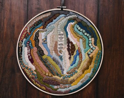 large embroidery art, modern embroidery, embroidery hoop art Embroidery Art Modern, Large Embroidery, Embroidery Workshop, Embroidery Business, Winter Embroidery, Embroidery Wall Art, Abstract Embroidery, Tambour Embroidery, Simple Embroidery