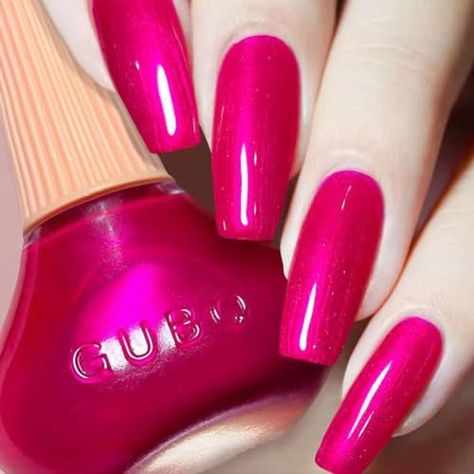 Magenta Nail Polish, Neon Pink Nail Polish, Hot Pink Nail Polish, Magenta Nails, Bright Pink Nails, Regular Nail Polish, Quick Dry Nail Polish, Dry Nails Quick, Hot Pink Nails