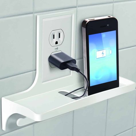 IdeaWorks Set of 2 Wall Outlet Organizer English Apartment, Outlet Shelf, Cord Control, Space Saving Bathroom, Publisher Clearing House, Samsung Charger, Publishers Clearing House, Pch Sweepstakes, Online Sweepstakes