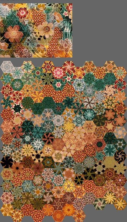 One Block Wonder Quilt, Kaleidoscope Quilts, Cortinas Boho, Hexagon Quilt Pattern, Millefiori Quilts, One Block Wonder, Kaleidoscope Quilt, Frida Art, Lining Up