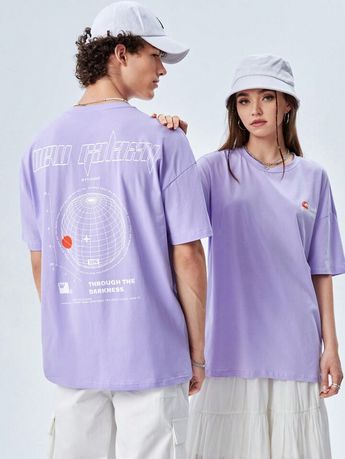 Drip Clothes, Corporate Shirts, Baggy Tee, Violet Pastel, Oversize Tee, Drop Shoulder Tee, Pastel Fashion, Purple Outfits, Purple Design