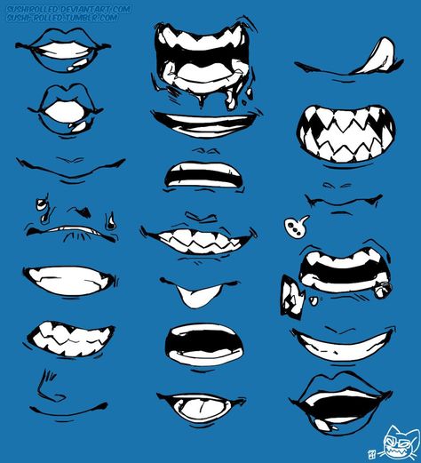 Mouth Expressions, Mouth Drawings, Mouth References, Mouth Reference, Anime Features, Mouth Art, Anime Mouth Drawing, Anime Mouth, Teeth Drawing