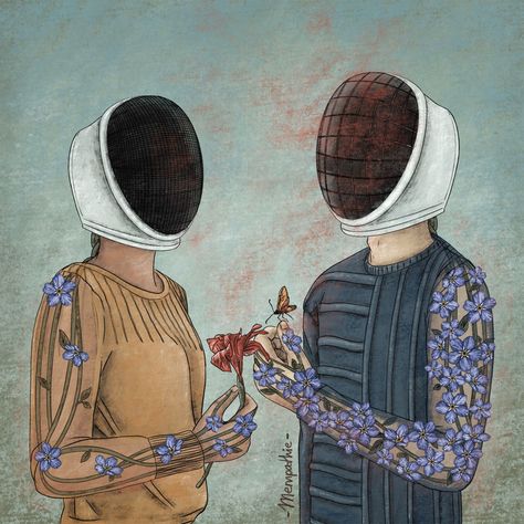 Illustrations made to show and put image to different situations, sensations and emotions that a highly sensitive person can perceive, through narrative, metaphor and conceptualization. #highlysensitivepeople #highlysensitiveperson #illustration #conceptualillustration #personasaltamentesensibles #pas Fencing Mask, Highly Sensitive People, Highly Sensitive Person, Sensitive People, Conceptual Illustration, Highly Sensitive, People Illustration, Light And Shadow, Portfolio