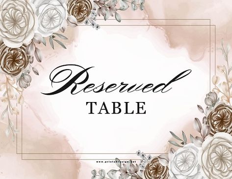 Reserved Table Signs Template | FREE Download Reserved Table Signs Printable Free, Table Reserved Signs, Printable Signs Free, Out Of Order Sign, Reserved Table Signs, Reserved Signs, Parking Signs, Templates Free Download, Table Signs