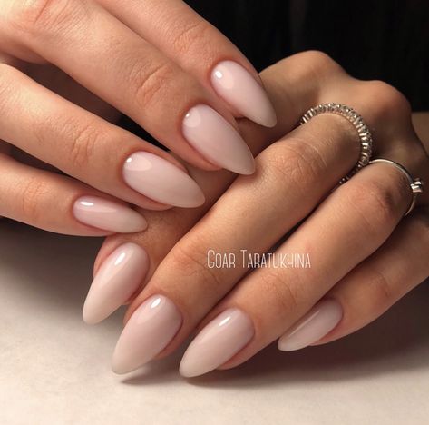 Sharp Almond Nails, Classy Nude Nail Designs, Classy Almond Nails, Going Dark, Nude Nail Designs, Pointed Nails, Classic Nails, Glamorous Nails, Bride Nails