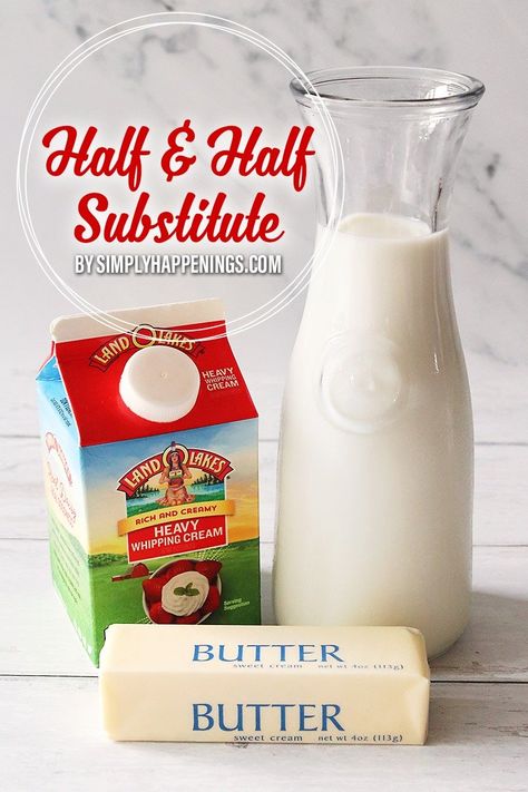 Half And Half Substitute, Heavy Cream Substitute, Heavy Cream Recipes, Cheesy Ham, Apple Drinks, Cooking Substitutions, Clam Recipes, Food Substitutions, Whipping Cream