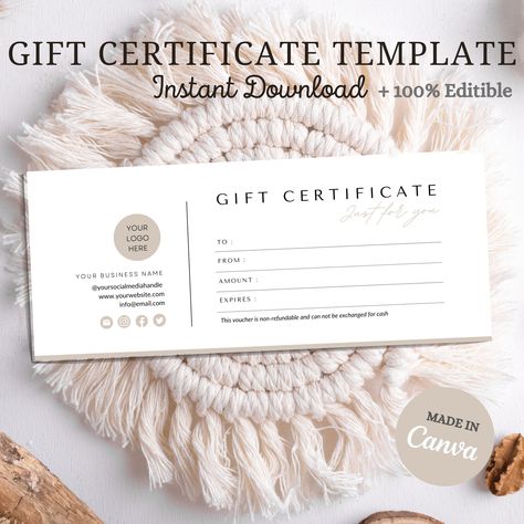 Free gift certificate template