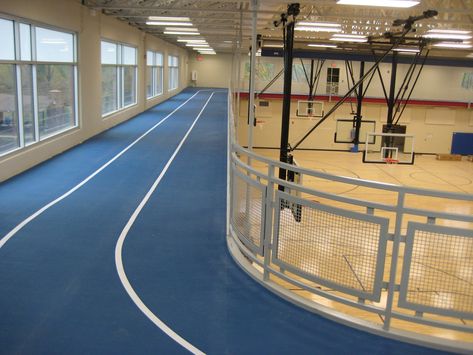 Running track and gym below All Girls Boarding School, Girls Boarding School, Center Basketball, Sport Architecture, Metal Ceilings, Indoor Tent, K12 School, Gym Track, Multigenerational House Plans