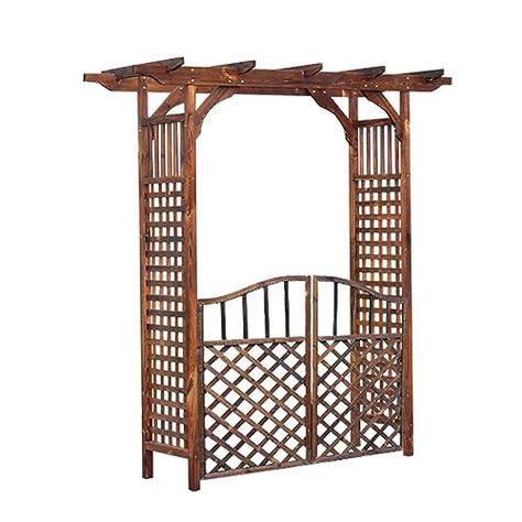 Wooden Garden Arch with Double Gate, Arbor Garden Arch for Climbing Plants, Wooden Arch with Trellis for Outdoor Garden, Backyard (Size : 140cm) Wooden Garden Arch, Gate Arbor, Arbor Garden, Double Gate, Wooden Arch, Garden Backyard, Climbing Plants, Wooden Garden, Arbor