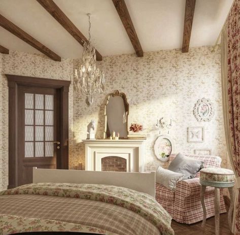 English Victorian Cottage, English Country House Interior Bedroom, Vintage Fairytale Bedroom, Victorian Styled Bedroom, English Cottage Guest Bedroom, Vintage Victorian Home Decor, Victorian Cottage Bedroom Ideas, Victorian Cottagecore House Interior, Victorian Style Rooms Bedrooms