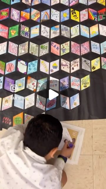 Elements Of Art Space, Collaborative Mural, Cube Template, Art Teacher Resources, Collaborative Art Projects, Art Night, Beginning Of The School Year, Collaborative Art, High School Art