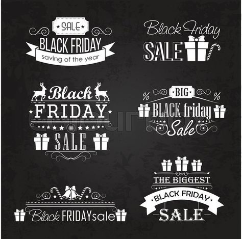 Black Friday Chalkboard Art, Vintage Ribbon Banner, Vector Graph, Cocktails Vector, Chalkboard Vector, Star Christmas Lights, Feminine Fonts, Vintage Template, Brush Script Fonts