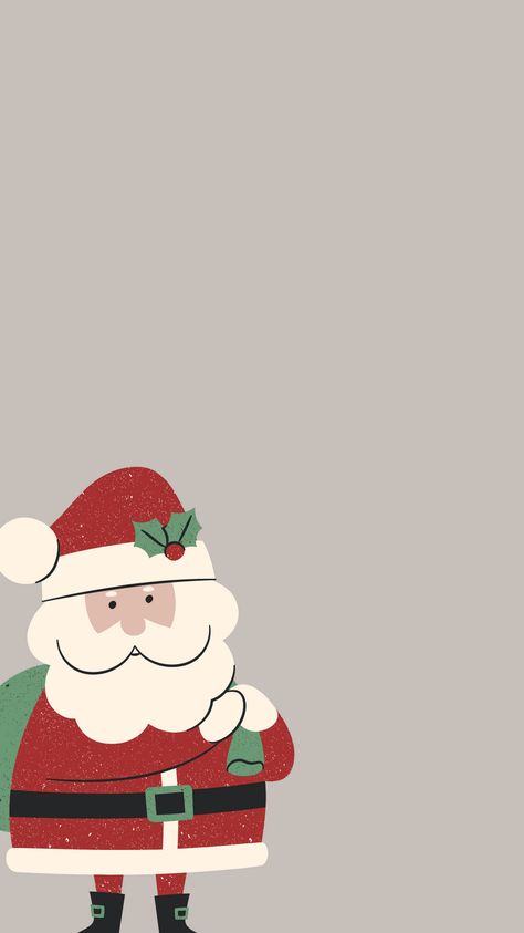 Aesthetic Christmas Wallpaper Minimalist, Santa Wallpaper Aesthetic, Santa Iphone Wallpaper, Christmas Bg Aesthetic, Plain Christmas Wallpaper Iphone, Santa Aesthetic Wallpaper, Minimalist Christmas Phone Wallpaper, Christmas Wallpaper Plain, Santa Claus Wallpaper Iphone