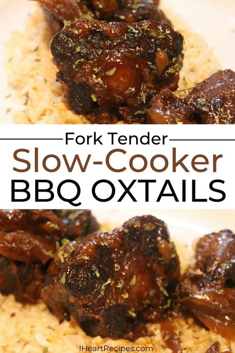 Delicious and tender oxtails slow-cooked in a sweet and tangy BBQ sauce. Crockpot Oxtails Slow Cooker, Oxtail Recipes Crockpot, Oxtail Recipes Easy, Sweet And Tangy Bbq Sauce, Cooking Oxtails, Cooking Soul Food, I Heart Recipes, Southern Cooking Recipes, Bbq Recipe