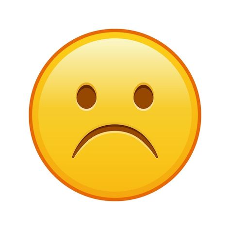 Frowning sad face large size of yellow e... | Premium Vector #Freepik #vector #humor #happy #smile #smile-face Yellow Emoji Reaction Pic, Blue Emoji Face, Emoji Smile, Yellow Emoji, Blue Emoji, Emoji Backgrounds, Emoji Faces, Wallpaper Stickers, Logo Banners