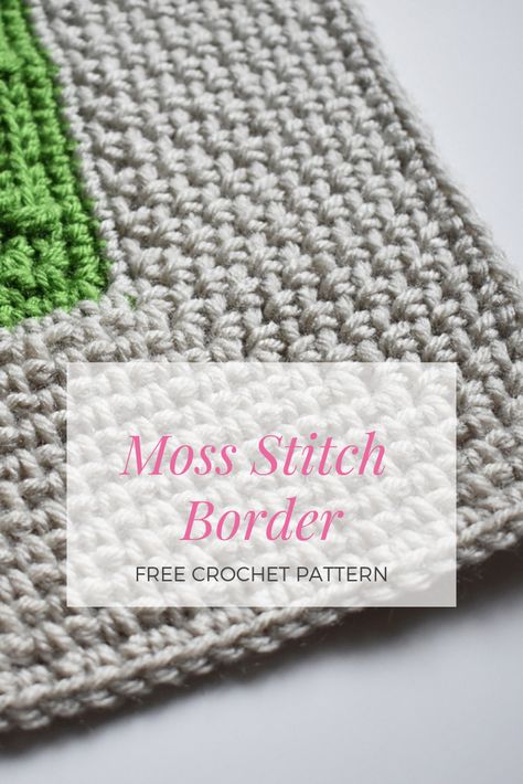 Impress Everyone With This Simple And Beautiful Moss Stitch Border - Knit And Crochet Daily Crochet Borders For Afgan, Crochet Blanket Borders Simple, Knitted Blanket Border Patterns, Granny Stitch Border, Knitted Blanket Borders, Tunisian Crochet Blanket Border, Crochet Border Simple, Afghan Crochet Borders, Thick Crochet Borders For Blankets