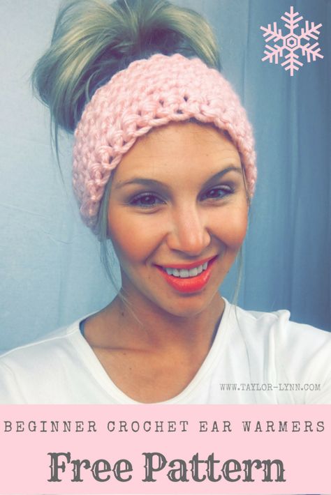 Crochet Ear Warmer Free Pattern, Crochet Ear Warmers, Crochet Headband Tutorial, Crochet Ear Warmer Pattern, Crochet Headband Free, Bandeau Au Crochet, Crochet Headband Pattern Free, Crochet Hat Free, Crochet Headband Pattern