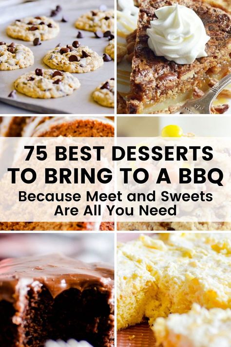 Bbq Party Dessert Ideas, Easy Pickup Desserts, Desserts That Wont Melt Outside, Desert For Bbq, Bbq Party Desserts, Easy Desserts For Cookout, Easy Bbq Dessert Ideas, Dessert For Bbq Party Summer, Dessert For Bbq Party