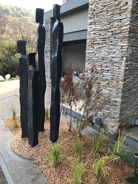 Wooden Sculptures Outdoor, Outdoor Wood Sculpture, Garden Wood Sculpture, Wood Totems Sculpture, Stick Sculpture Nature, Sculpture For Garden, Tall Wood Sculpture, Tall Sculpture, Luxurious Furniture