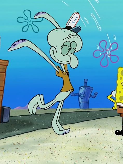 Mood Squidward, Happy Squidward, Squid Spongebob, Sponge Bob Squidward, Squid Ward, Squidward Funny, Blue Background Plain, Spongebob Squidward, Spongebob Pics