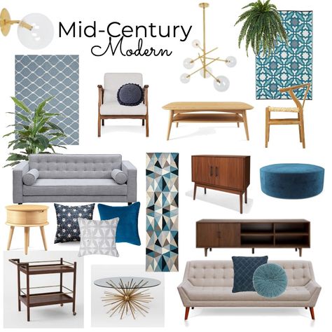 Mid-Century Modern Living Room Mood Board, Room Mood Board, Mid Century Interior Design, Mid Century Modern Interior Design, Mid Century Interior, Mid Century Living Room, Mid Century Modern Living, Mid Century Modern Living Room, Mid Century Modern Interiors