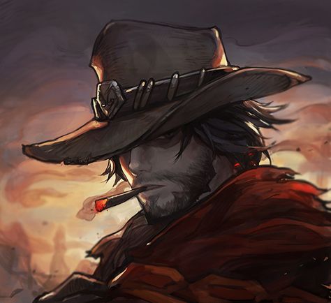 ArtStation - McCREE, Chocofing R Cassidy Mccree, Cowboy Character Design, Mccree Overwatch, Cole Cassidy, Jesse Mccree, Overwatch Fanart, Cowboy Theme, Overwatch 2, Cute Names