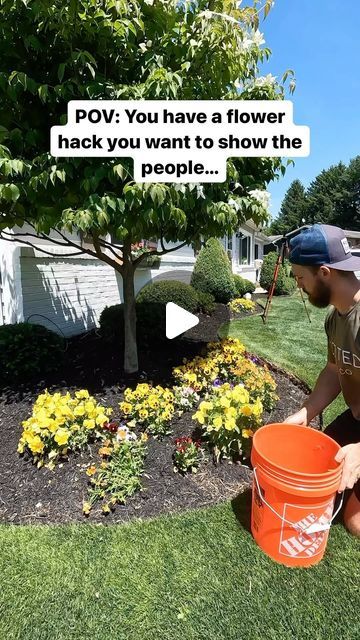 Vince Grove on Instagram: "Flower hack: whether it’s for planter boxes or in the ground, go for the mature pots and put them right in the ground! Instant bed coverage! 

#curbappeal #flowers #flowerbed #gardenbed #garden #beforeandafter" Diy Garden Bed, Pretty Garden, Beautiful Outdoor Spaces, Planter Boxes, Flower Boxes, Outdoor Plants, Flower Beds, Garden Beds, Curb Appeal