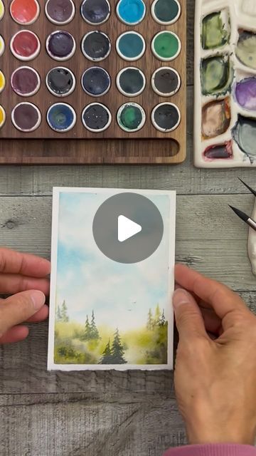 Watercolor Beginner, Watercolor Sky, Loose Watercolor, Watercolor Landscape Paintings, Watercolor Techniques, Artist On Instagram, Watercolor Artist, Discount Code, Amber