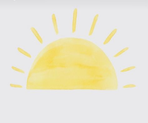 Sun Drawing Aesthetic, Yellow Kids Rooms, Sun Nursery, Yellow Nursery Decor, Nursery Painting, Sun Drawing, Lemon Painting, Sun Painting, Yellow Nursery