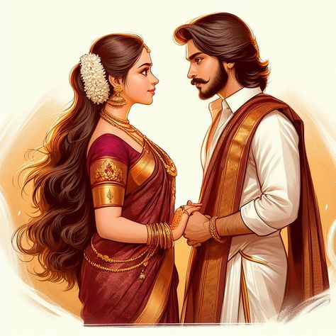 Picture Of A Man, Simple Wall Paintings, Wedding Illustration Card, Couple Illustration Wedding, Bride And Groom Cartoon, Wedding Couple Cartoon, Indian Wedding Invitation Card Design, Wedding Caricature, Digital Invitations Wedding