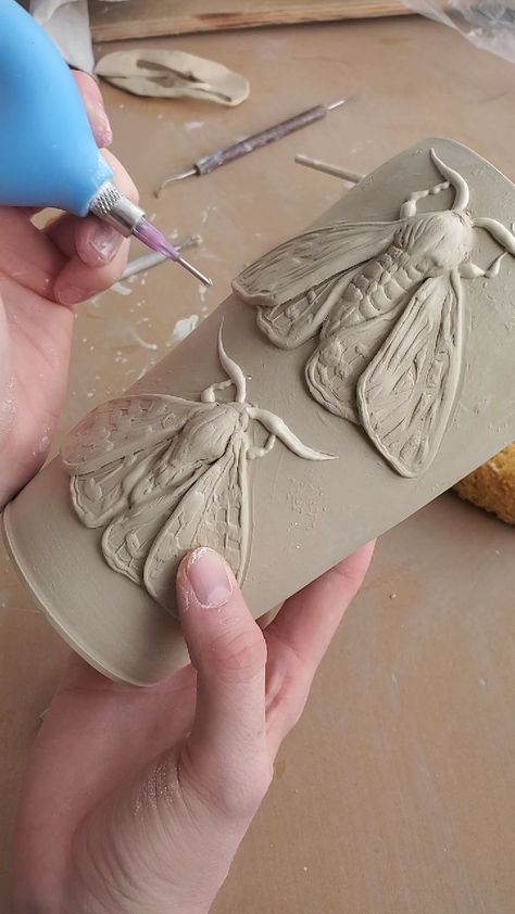 fromhandsof.sjr on Instagram: Here are three moth species - unfortunately I didn't think to take finished videos before a couple sold at markets. . I'll be making a… Clay Bug Sculpture, Moth Crafts, Clay Bugs, Moth Sculpture, Clay Moth, Carved Ceramics, Clay Types, Moth Species, Crea Fimo