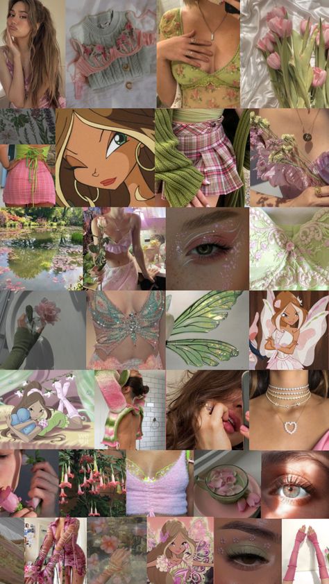 #winxclub #winxclubflora #winxclubaesthic #floraaesthetic # Pretty Flowers Pictures, Cottage Core Fashion, Festival Inspo, Pretty Halloween Costumes, Winter Color Palette, Mermaid Fairy, Clubbing Aesthetic, Fairy Clothes, Goddess Energy