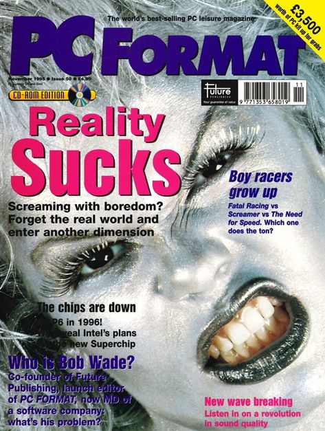 Uk Tech magazine Pc Format. (November 1995) Tech Magazine, Tech Magazines, Magazine Covers, The Real World, Poster Design, Skateboard, Product Launch, Magazine, Graphic Design