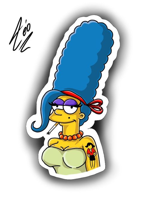 Simpsons Tattoo, Marge Simpson, Simpsons Art, Pin Up Tattoos, Up Tattoos, Amy Winehouse, Pin Up, Pasta, Tattoos